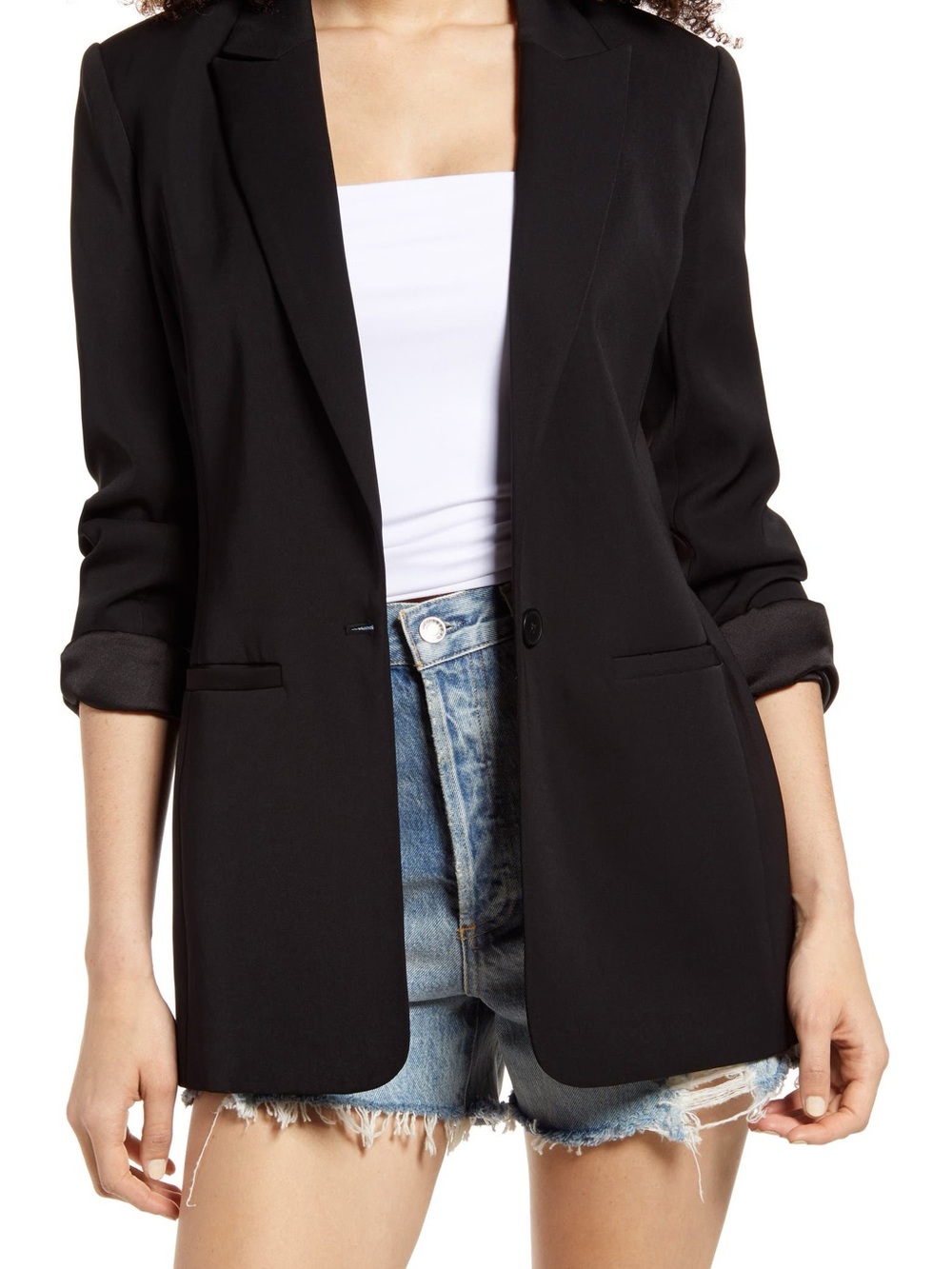 NWT Lavender Brown Classic Black Women's Blazer Jacket S